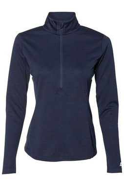 Russell Athletic QZ7EAX - Womens Striated Quarter-Zip Pullover
