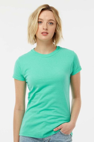 Tultex 213 - Camiseta de manga corta de punto fino para mujer