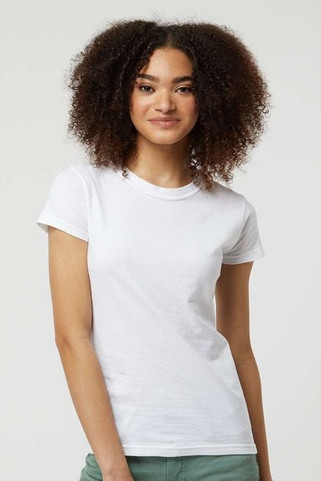 Tultex 213 - Camiseta de manga corta de punto fino para mujer
