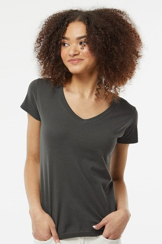 Tultex 214 - Womens Fine Jersey V-Neck T-Shirt