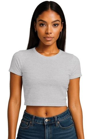 Casual Classics CRBT600L - Casual Combed 220 Ladies Cropped Baby T