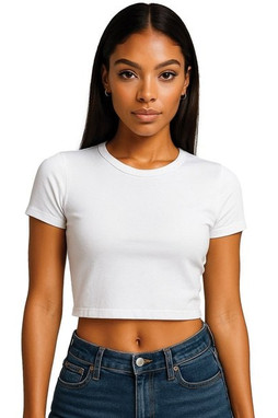 Casual Classics CRBT600L - Casual Combed 220 Ladies Cropped Baby T