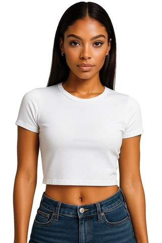 Casual Classics CRBT600L - Casual Combed 220 Ladies Cropped Baby T