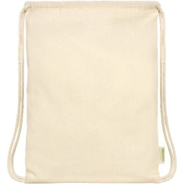 Odisha 140 g/m² OCS organic drawstring bag 5L  - EgotierPro 120781