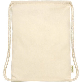 Odisha 140 g/m² OCS organic drawstring bag 5L  - EgotierPro 120781