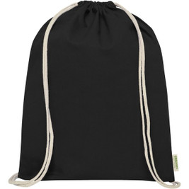 Odisha 140 g/m² OCS organic drawstring bag 5L  - EgotierPro 120781
