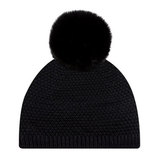 AJM 9L020L - Acrylic / Polyester Micro Fleece Board Toque (Faux Rabbit Pom Pom 12cm, Womens)