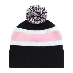 AJM 9S243M - Acrylic Cuff Toque (Pom Pom)
