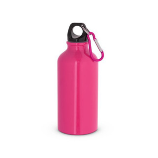 Aluminium sports bottle with carabiner 400 mL - Egotier 94601