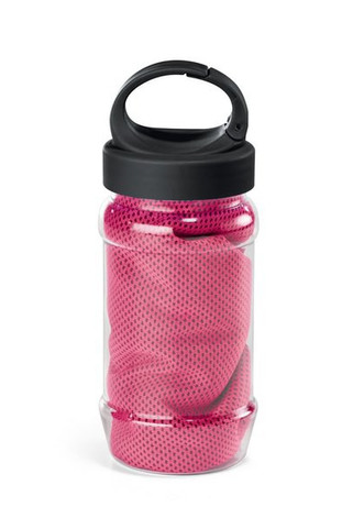 Set with a PP and PET bottle and a polyamide and polyester sports towel - Egotier 99967