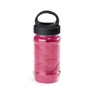 Set with a PP and PET bottle and a polyamide and polyester sports towel - Egotier 99967