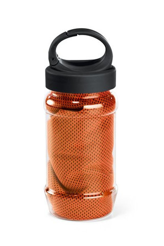 Set with a PP and PET bottle and a polyamide and polyester sports towel - Egotier 99967