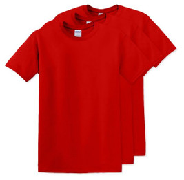 Pack of 3 Gildan 5000 - Premium Heavy Cotton Classic Fit T-Shirt for Adults