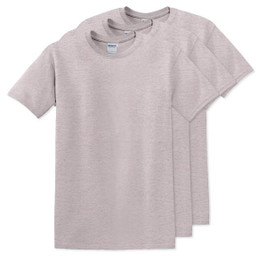 Pack of 3 Gildan 5000 - Premium Heavy Cotton Classic Fit T-Shirt for Adults