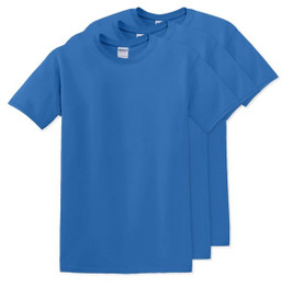 Pack of 3 Gildan 5000 - Premium Heavy Cotton Classic Fit T-Shirt for Adults