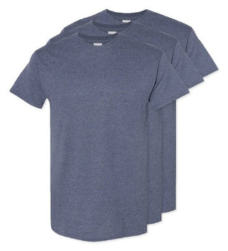 Pack of 3 Gildan 5000 - Premium Heavy Cotton Classic Fit T-Shirt for Adults