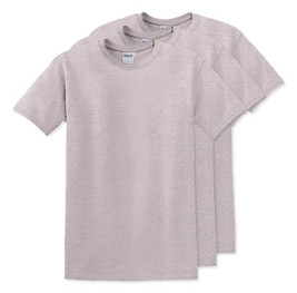 Pack of 3 Gildan 5000 - Premium Heavy Cotton Classic Fit T-Shirt for Adults
