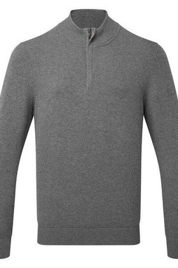 ASQUITH AND FOX AQ048 - Mens Premium Cotton Blend Quarter Zip Sweater
