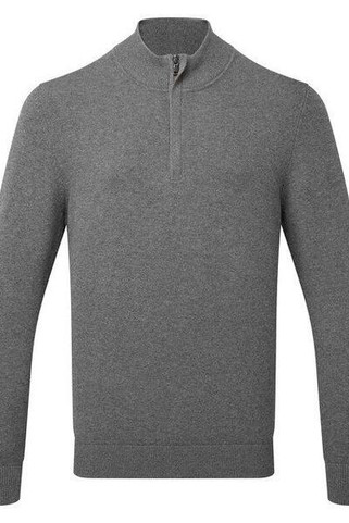 ASQUITH AND FOX AQ048 - Mens Premium Cotton Blend Quarter Zip Sweater