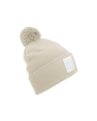 Beechfield B338R - APPLIQUE PATCH POM BEANIE