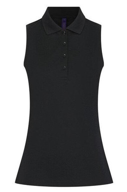 Henbury H477 - LADIES SLEEVELESS POLO SHIRT