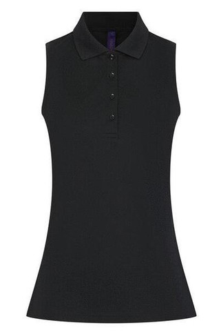 Henbury H477 - LADIES SLEEVELESS POLO SHIRT