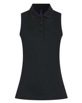 Henbury H477 - LADIES SLEEVELESS POLO SHIRT
