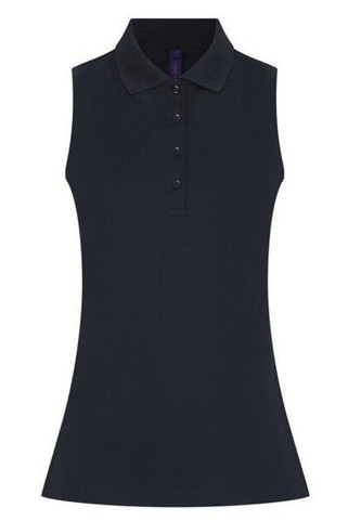 Henbury H477 - LADIES SLEEVELESS POLO SHIRT