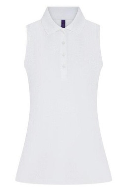 Henbury H477 - LADIES SLEEVELESS POLO SHIRT
