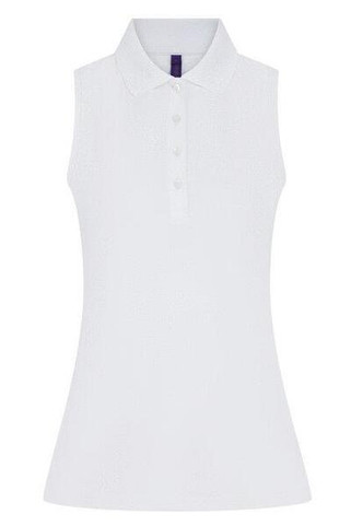 Henbury H477 - LADIES SLEEVELESS POLO SHIRT