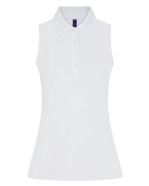 Henbury H477 - LADIES SLEEVELESS POLO SHIRT