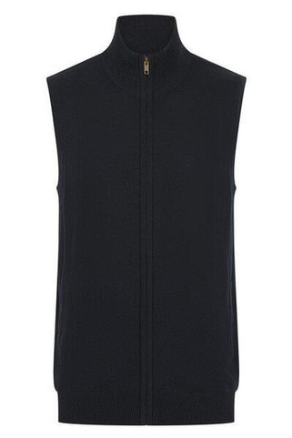 Henbury H711 - MENS SLEEVELESS ZIP JUMPER