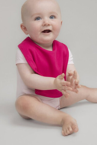 Larkwood LW082 - Soft Cotton Baby Bib with Velcro Closure