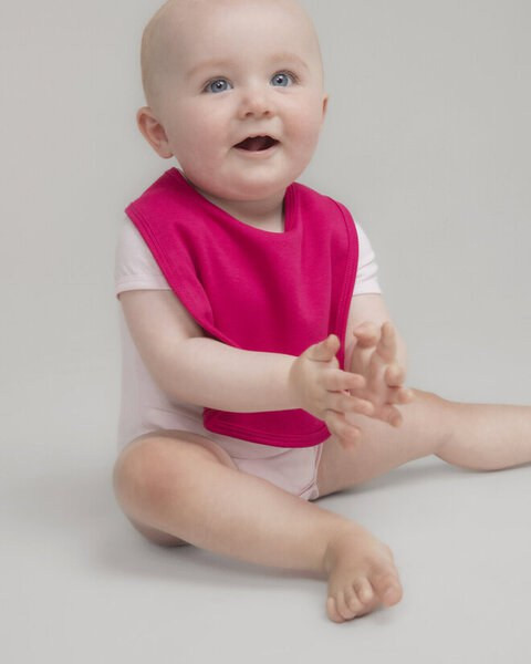 Larkwood LW082 - Soft Cotton Baby Bib with Velcro Closure