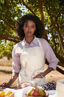 Westford mill W364 - Fairtrade Cotton Craft Apron with Adjustable Neck Tie
