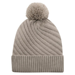 AJM 1E133L - Acrylique / Satin de polyester, Toque (Pom Pom 8cm, Femmes)