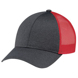 AJM 4H647M - Polyester Heather / Soft Polyester Mesh 6 panneaux (dos en maille)