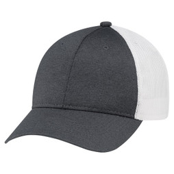 AJM 4H647M - Polyester Heather / Soft Polyester Mesh 6 panneaux (dos en maille)