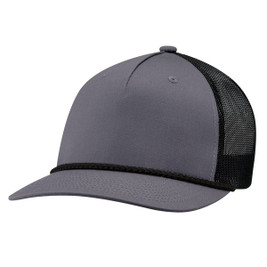 AJM 5160M - Polycotton / Polyester Mesh 5 Panel Constructed Pro-Round-Five (Mesh Back)