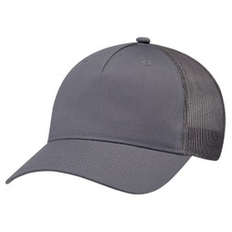 AJM 5960M - Polycotton / Polyester Mesh 5 Panel Constructed Full-Fit-Five (Mesh Back)