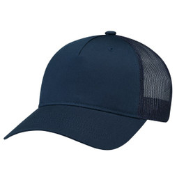AJM 5960M - Polycotton / Polyester Mesh 5 Panel Constructed Full-Fit-Five (Mesh Back)