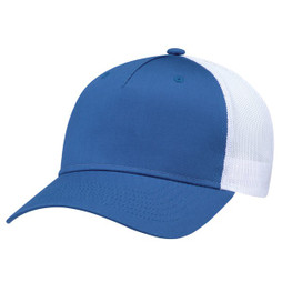 AJM 5960M - Polycotton / Polyester Mesh 5 Panel Constructed Full-Fit-Five (Mesh Back)