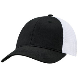 AJM 7M670M - Deluxe Chino Twill / Flexible Polyester Mesh 6 Panel Constructed Full-Fit (Mesh Back, Deluxe Fit)