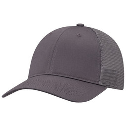 AJM 7M670M - Deluxe Chino Twill / Flexible Polyester Mesh 6 Panel Constructed Full-Fit (Mesh Back, Deluxe Fit)