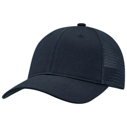 AJM 7M670M - Deluxe Chino Twill / Flexible Polyester Mesh 6 Panel Constructed Full-Fit (Mesh Back, Deluxe Fit)
