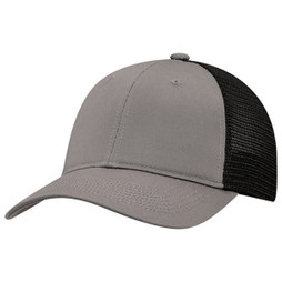 AJM 7M670M - Deluxe Chino Twill / Flexible Polyester Mesh 6 Panel Constructed Full-Fit (Mesh Back, Deluxe Fit)