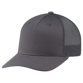 AJM 8E909M - Deluxe Chino Twill / Polyester Mesh 6 Panel Constructed Pro-Round (Mesh Back)