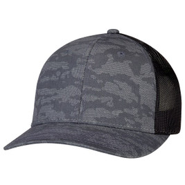 AJM 8G017M - Cotton Drill / Nylon Mesh / Polyester Mesh 6 Panel Constructed Pro-Round (Urban Camo, Mesh Back)
