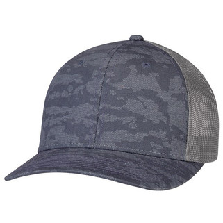 AJM 8G017M - Cotton Drill / Nylon Mesh / Polyester Mesh 6 Panel Constructed Pro-Round (Urban Camo, Mesh Back)