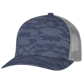 AJM 8G017M - Cotton Drill / Nylon Mesh / Polyester Mesh 6 Panel Constructed Pro-Round (Urban Camo, Mesh Back)